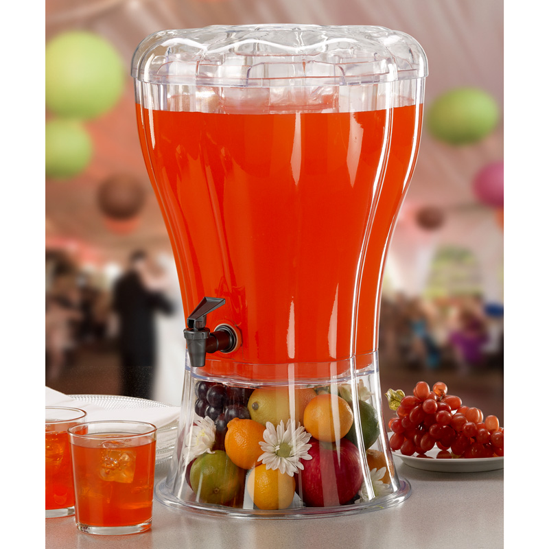 Buddeez Double-Wall Insulated Beverage Dispenser with Removable Ice-Cone